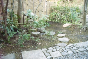 茶事ができる庭