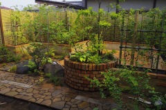 パティオのある庭