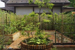 パティオのある庭